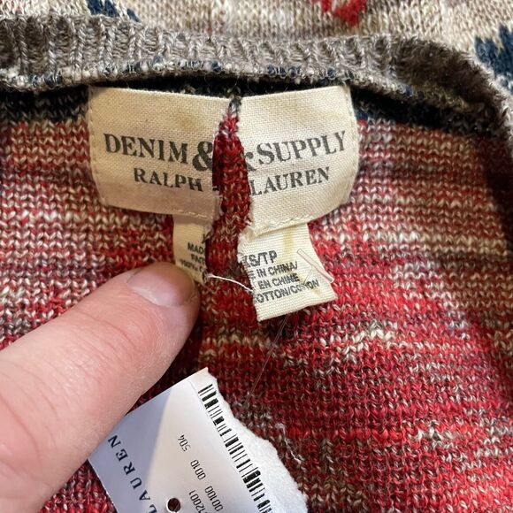Denim & Supply Ralph Lauren Sweater Aztec‎ Southwest Cotton Pullover XS New - Picture 3 of 8